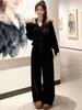 2026 Autumn Winter Women's Elegant Casual Velvet Hoodie and Pants Set