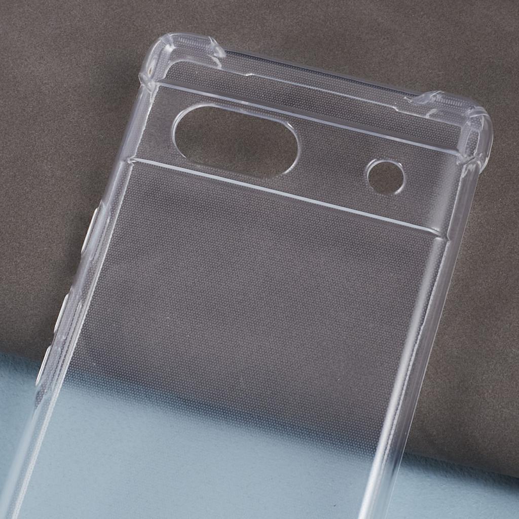 For Google Pixel 7a Case Transparent Four Corner Drop-proof TPU Cover