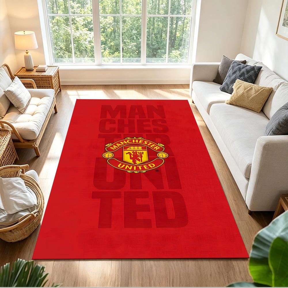 Red Devils United Pride 2D Printed Floor Mat Soft Plush Non-slip Bottom Corridor & Entryway Fashionable Home Decor Valentine's Day Gift