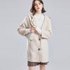 100 % Wolle Damen Wollmantel MODERN NEW SAGA Winter Warmer Wollmantel mit Kapuze Herbst Lässiger Wollmantel