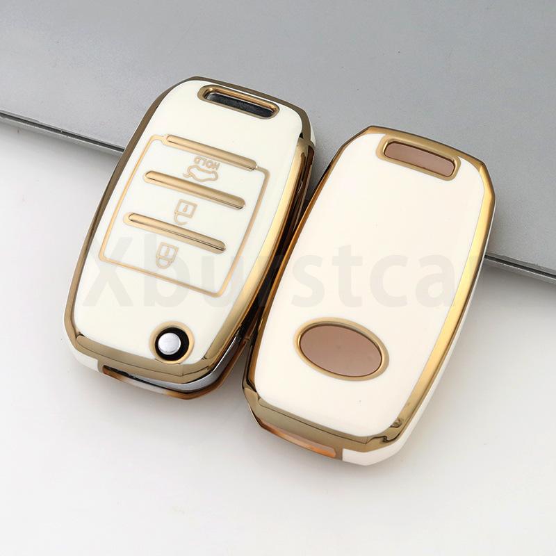 3/4 Buttons TPU Car Key Case For Kia Rio 3 K2 Ceed Cerato K3 Sportage 4 Picanto K5 Optima Sorento Forte Stinger 2017 2018