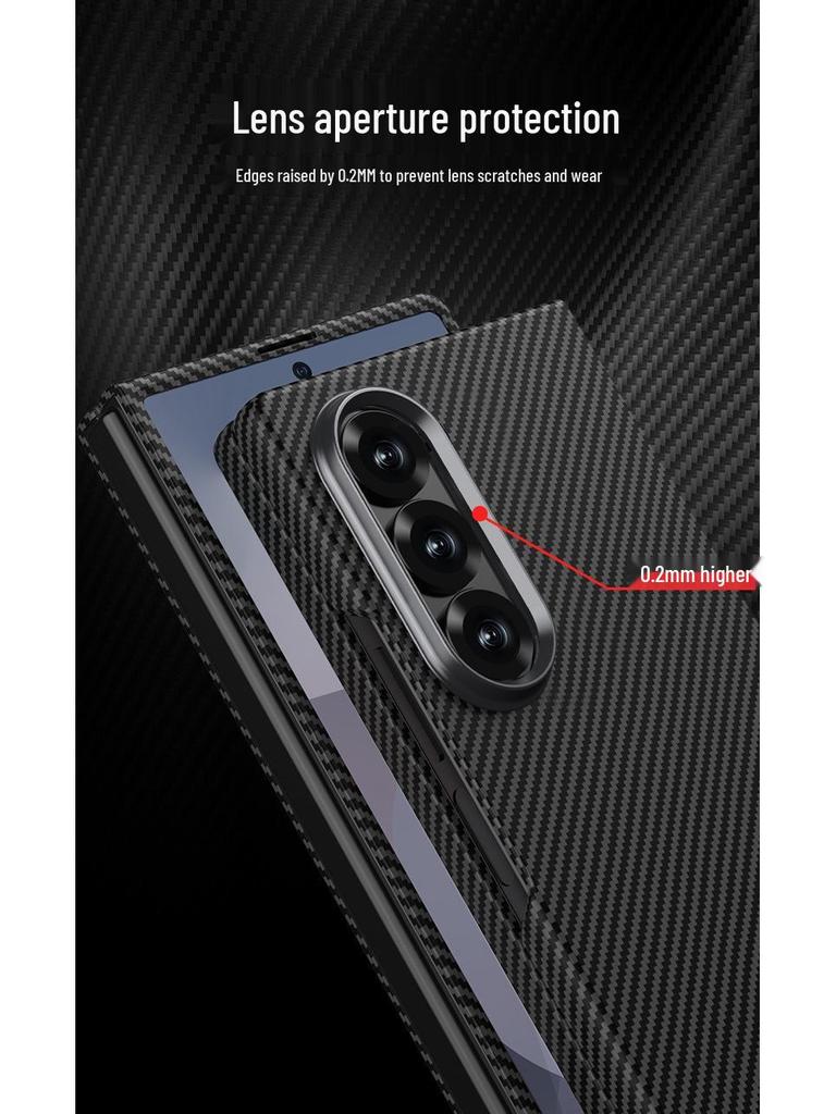 Samsung Z FOLD7 Ultra-tenké ochranné pouzdro s texturou karbonových vláken - Jednobarevné, Skládací design