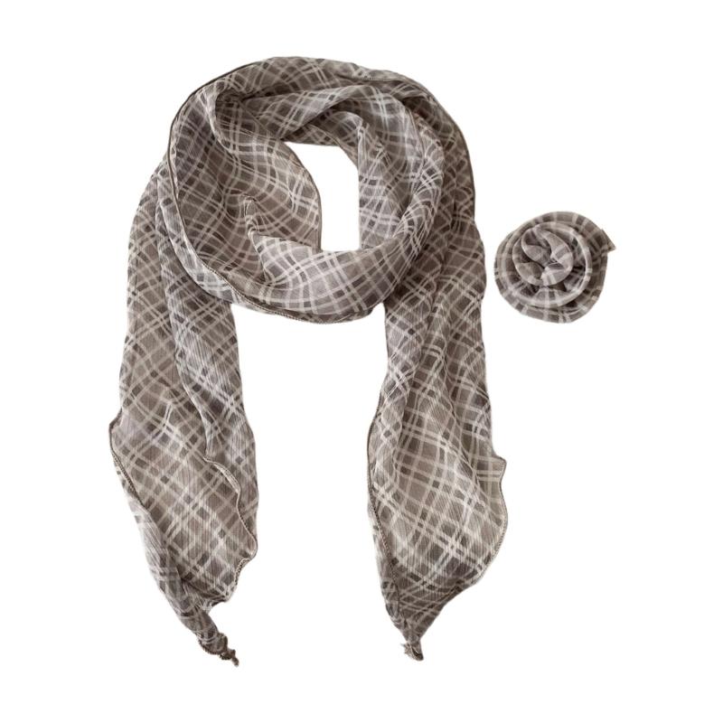 Стильный Полиэстеровый Шарф Элегантный Платок на Шею Как Шаль Аксессуар для Волос Или Модный Пояс Офисный Повседневный Шарф