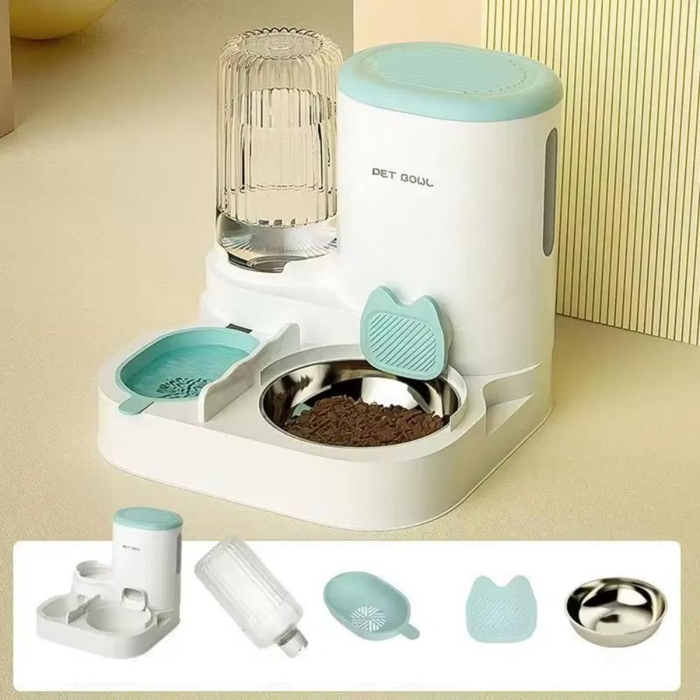 Separate Design 2 in 1 Cat Food Dispenser Large Capacity Automatic Cat Water Feeder  Home