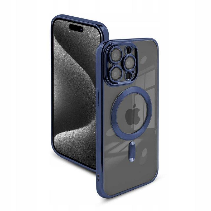Etui do iphone 11 pro max magsafe obudowa wzmacniana granatowy case + szkło