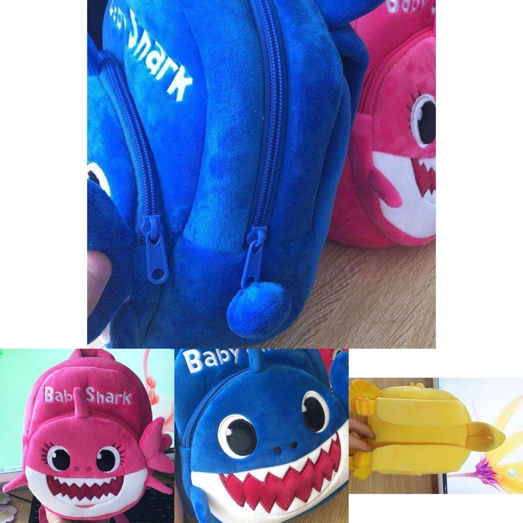 Baby Shark Plush Backpack For Kids Cute Soft Shoulder Bag Childrens Schoolbag Gift