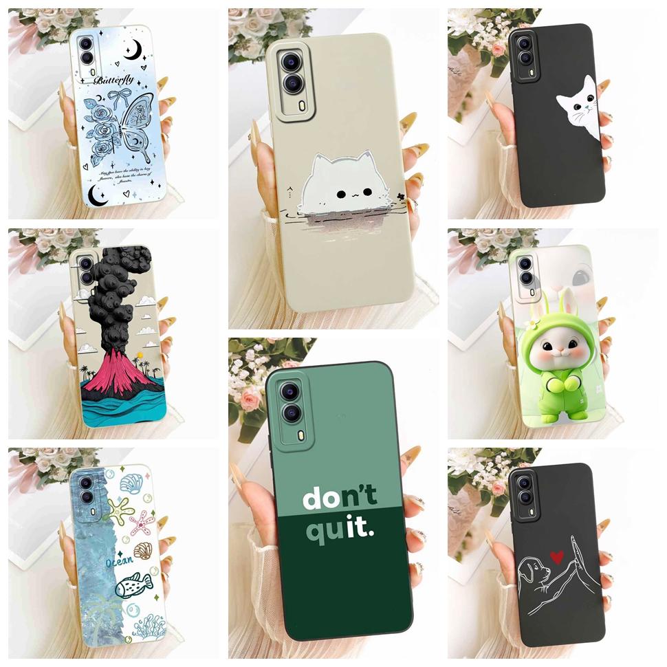 For Vivo Y53s 5G V2111A Case Printed Popular Cartoon Animals Silicone Back Cover For Vivo Y 53S 5G V2058 6.58" Phone Cases Capa