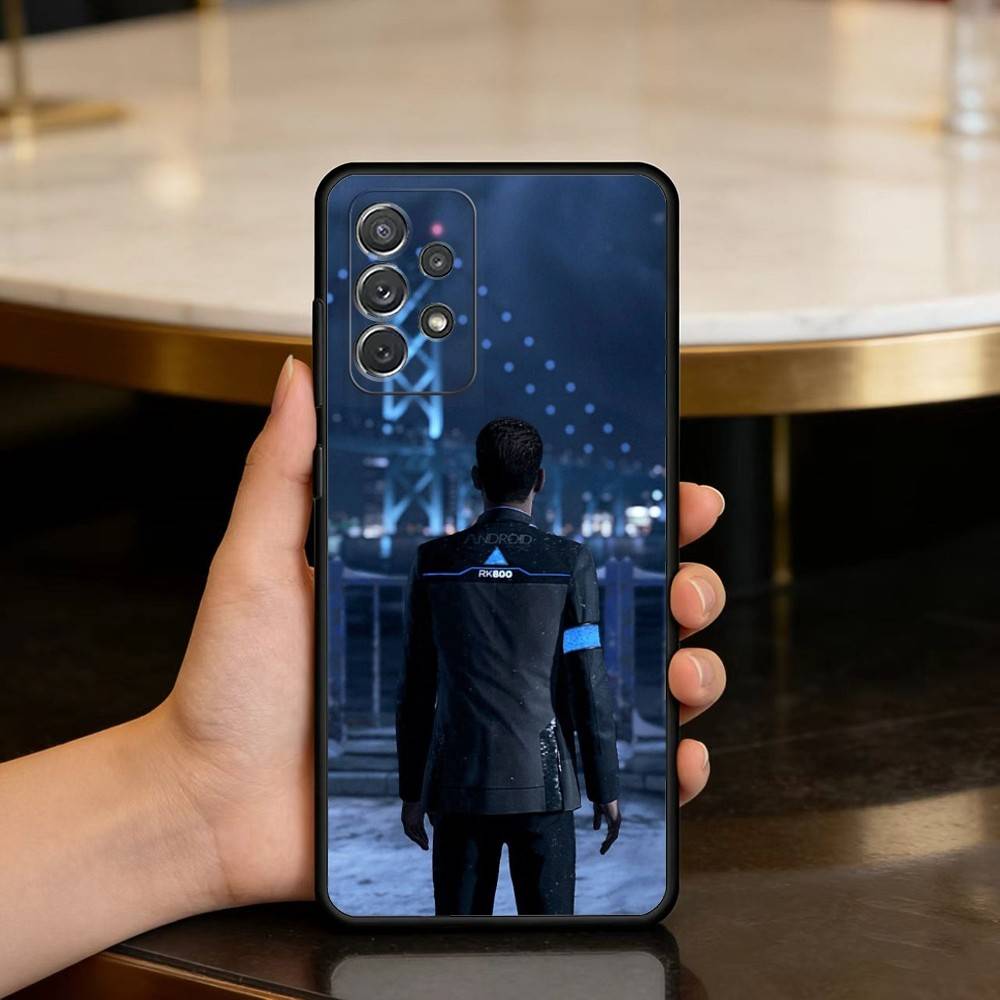 

Чехол для телефона D-Detroit Become-Human для Samsung Galaxy A73, A72, A71, A70, A53, A52, A51, Мягкий силиконовый черный чехол Samsung a70