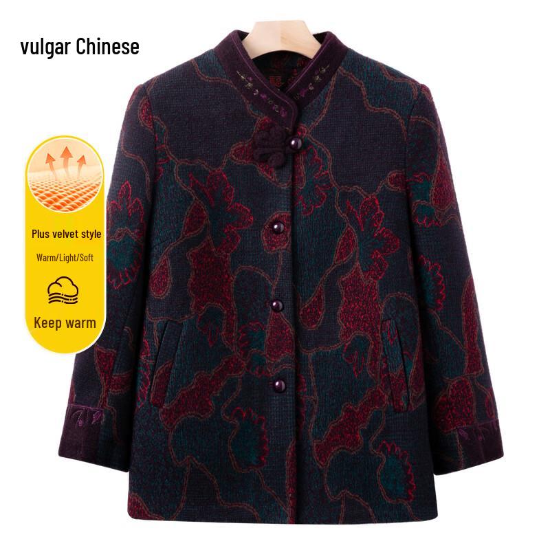

Elderly Women s Faux Mink Velvet Winter Coat 3XL