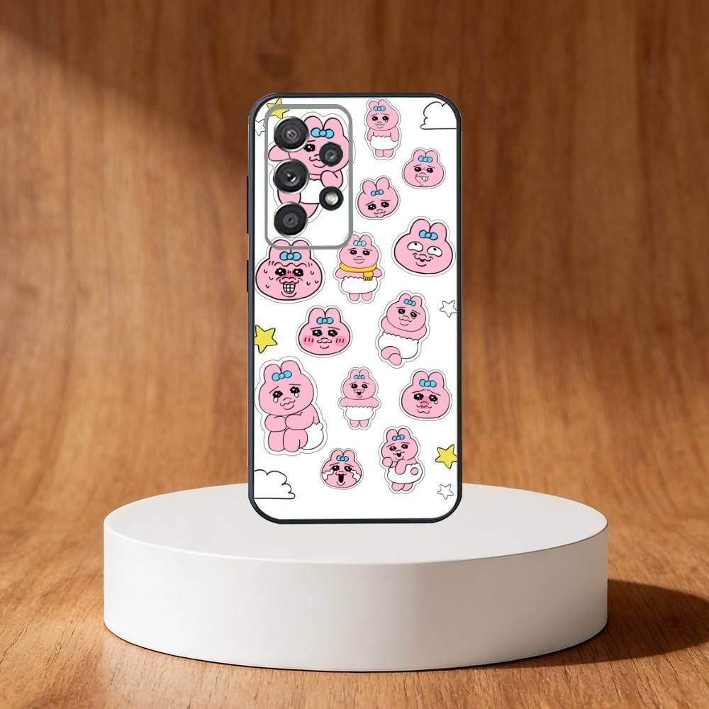 כיסוי טלפון מצויר O-Opanchu Usagi עבור Samsung S25,S24,S21,S22,S23,S30,Ultra,S20,Plus,Fe,Note,10,9,5G כיסוי שחור