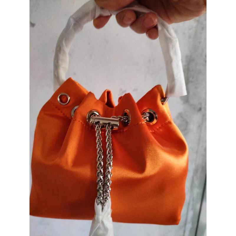 Women Bag High Quality Silk Bucket Bags Diamonds Female Personalized Shoulder Tassels Chains Handbags For Women Crossbady Bag