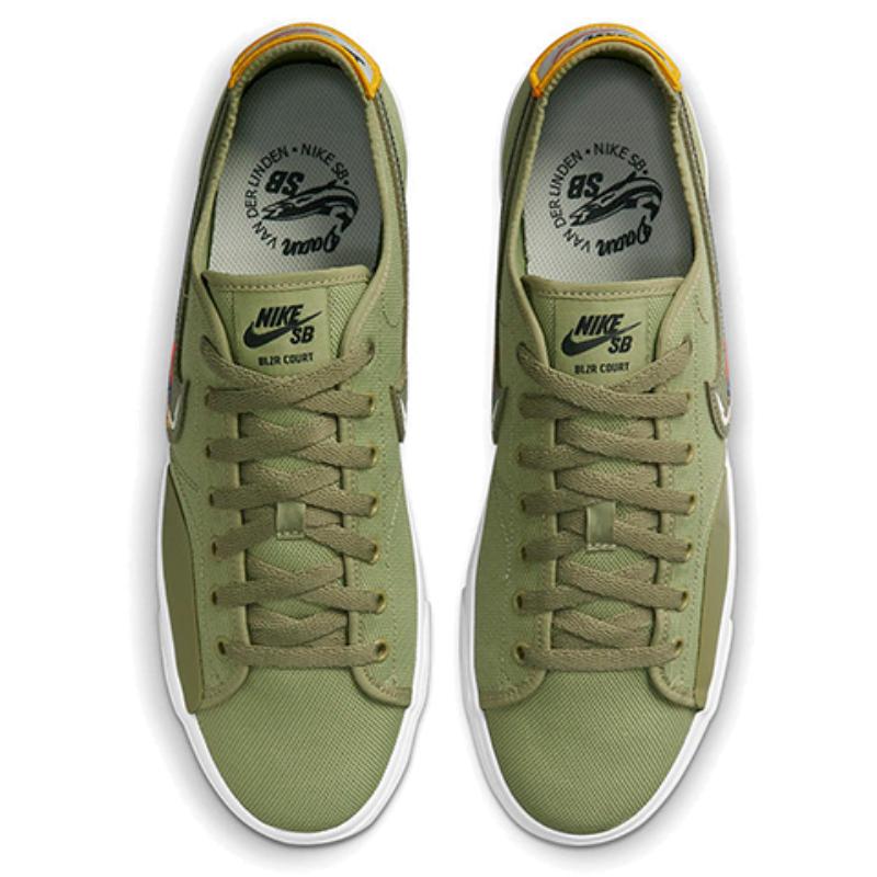 Nike Sb Blazer Court Daan Van Der Linden Dusty Olive Skateboard Shoes CZ5605-300