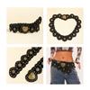 Wide Side Love Heart Patchwork Waist Korean Style PU Leather Waistbands  Jeans Decor