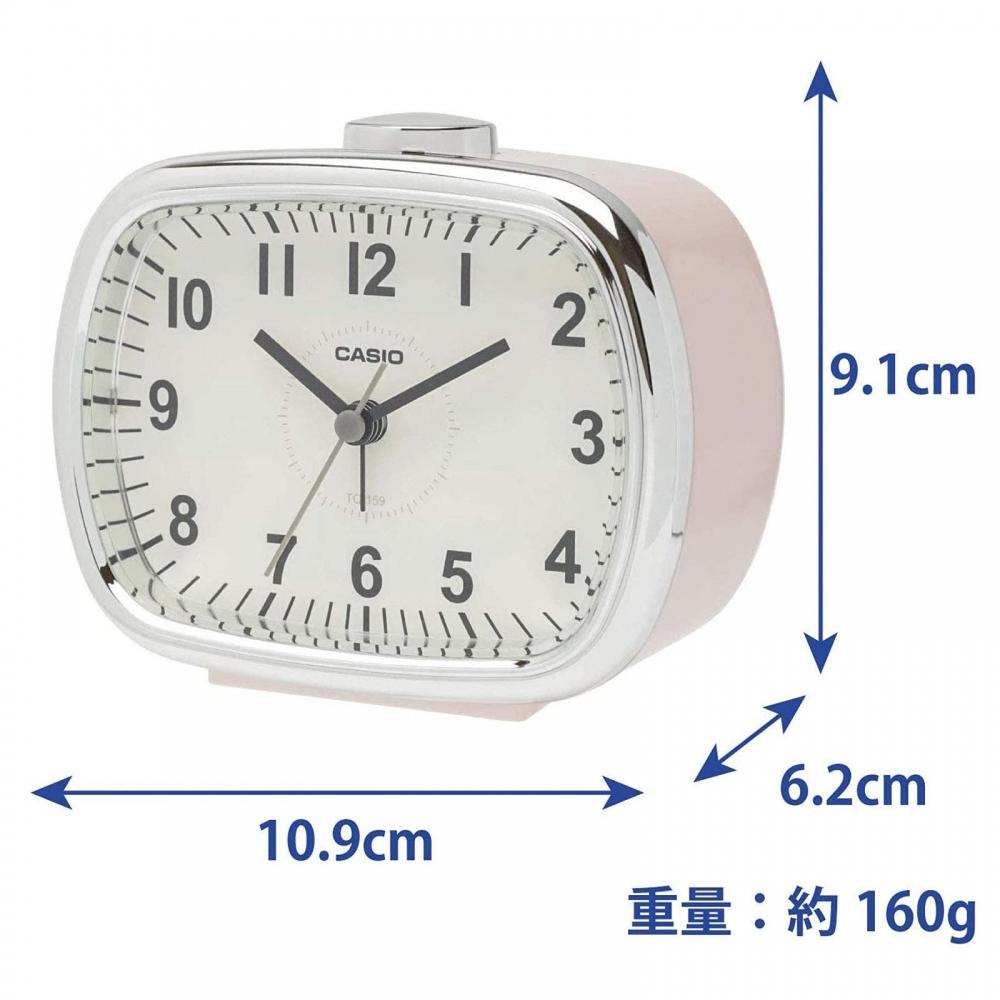 Casio Alarm Clock Pink Analog Snooze with Light Retro TQ-159-4JF