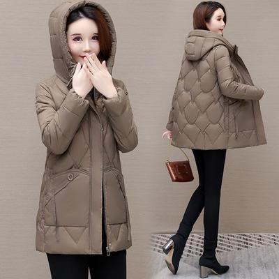 Winterverdickte Baumwolljacke für Damen Langer Mantel mit warm und winddicht