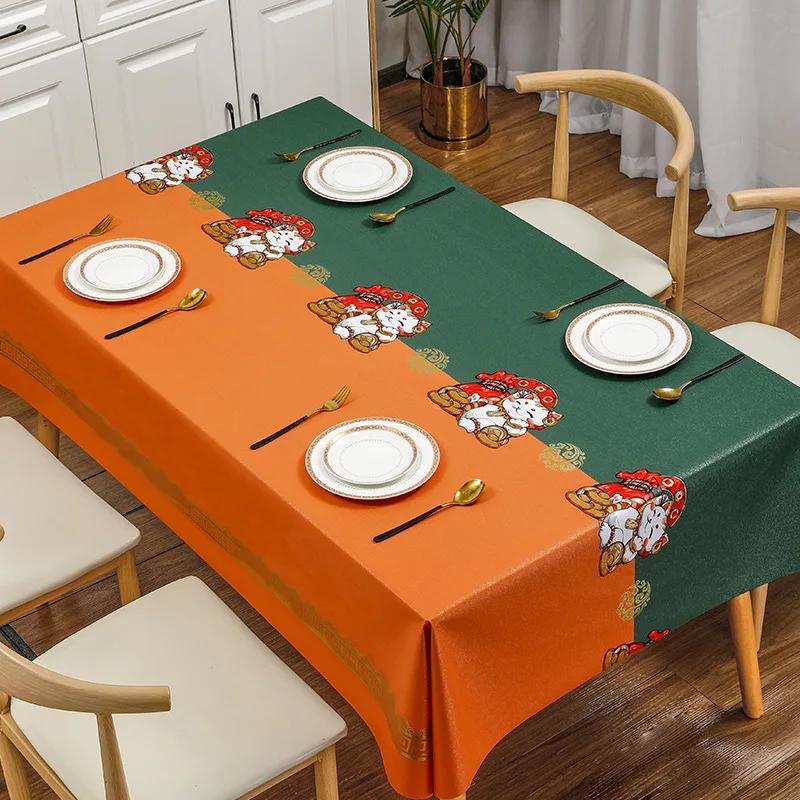 

Новая высококачественная ПВХ-скатерть, водонепроницаемая, маслостойкая, противоожоговая, одноразовая, легкая, роскошная, прямоугольная скатерть 90*150cm