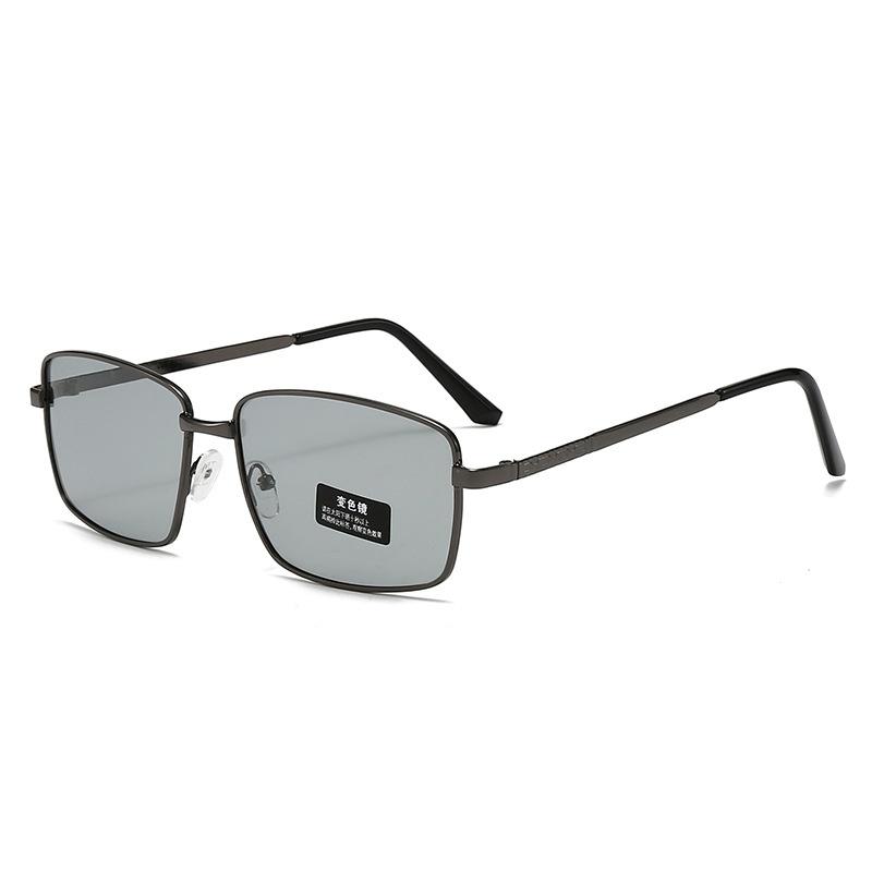 Square Frame Polarized Sunglasses for Men Fashion HD Men s UV Protection Sunglasses for Driving Color-changing Sunglasses