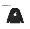 2024 Trendy Autumn/Winter Cartoon Print Cotton Cuffed Long Sleeve Couple T-Shirt