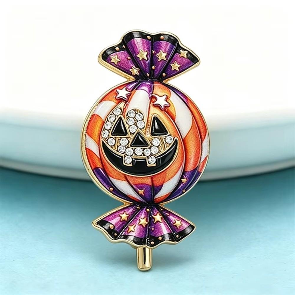 Zinc Zinc Alloy Candy Shaped Enamel Pin Cartoon Party Brooch Pin Gifts Halloween Party
