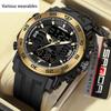New Style Men's Watch Fashion Trend Youth Electronic Watch Multi-function Steel Ring Watch