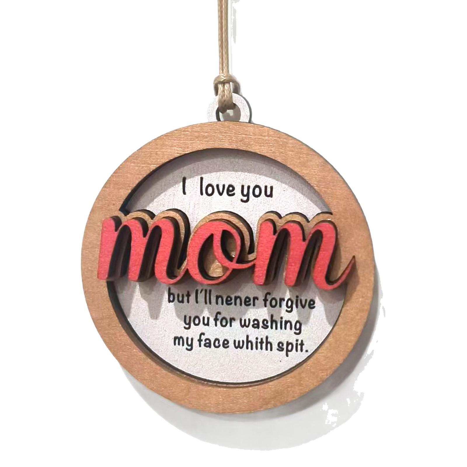 Mom/Dad  I Love You  Layered Basswood Ornament - 5mm
