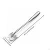 Weeder with Curved Shaft Stainless Steel Implement Handheld Crack Weeding Tool for
