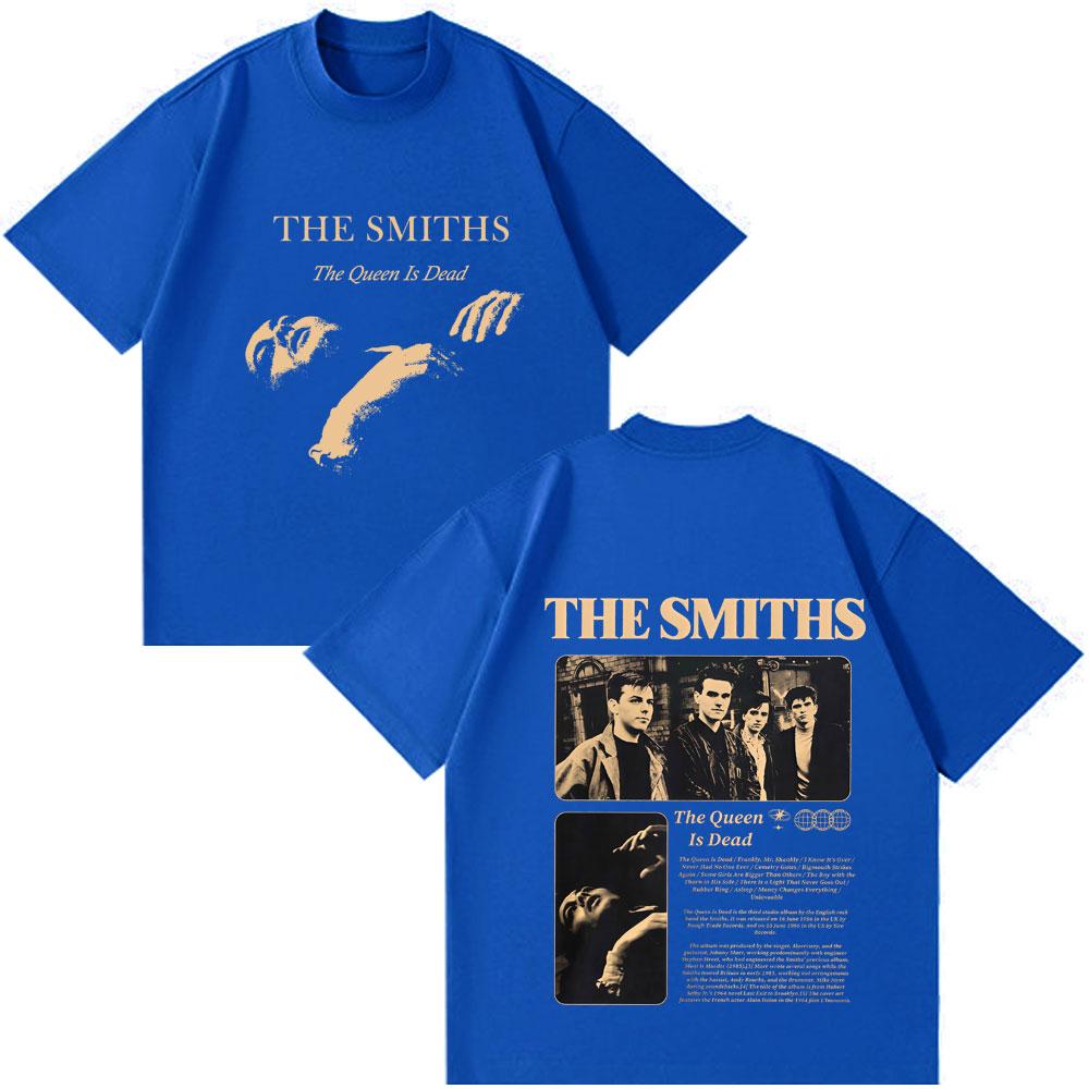 The Smiths The Queen Is Dead Plus Size T-shirts with Short Sleeves 1980's Indie Morrissey T-shirt Men's Vintage Rock Band Tide