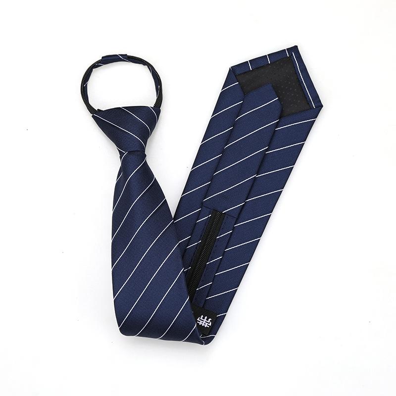 Black Zipper-Free Lazy Blue Men And Women Business Dress Interview To Work Groom Wedding Korean Version Narrow Tie