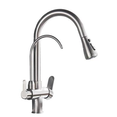 3 Way Water Filter Pure Drinking Kitchen Mixer Sink Tap 360° Spout Faucet Modern