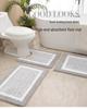 Black and White Minimalist Anti-slip Bathroom Foot Mat