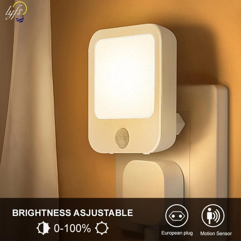 New Night Light Motion Sensor With  Light EU Plug Lamps Children'S Night Light Wireless Night Lamp  Bedside Table Bedroom