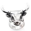 BAECYT Titanium Steel Animal Men Ring Vintage Style Punk Rings Cattle Head Stainless Steel Rings For Man Gift Dropshippins