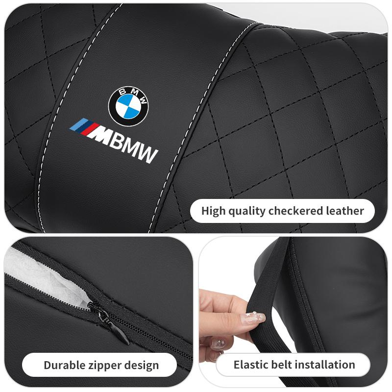 EYAG3 For BMW Leather Car Seat Headrest Lumbar Support Interior Accessories E87 E70 E91 E30 G20 E92 E93 E60 E46 E90 G30 E53 X1