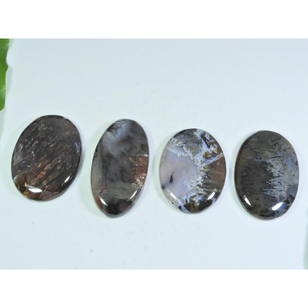 270Cts. Natural Turkish Stick Agate Oval Cabochon Loose Gesmtone 4 Pcs Lot A-201