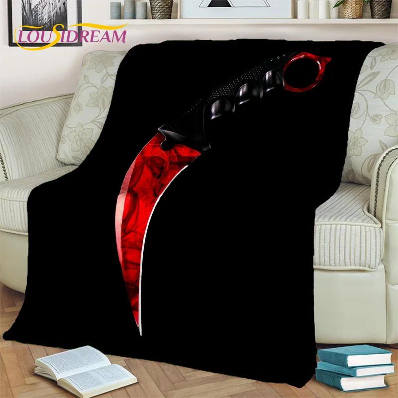 Rifle Pistol Cartridge USP,AK,AWP,M4,3D Gun Knife Blanket,Soft Throw Blanket for Home Bedroom Bed Sofa Picnic Cover Blanket Kids