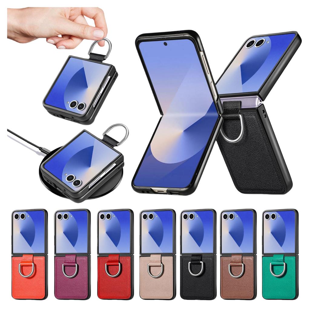 Portable Ring Holder Protective Cover Case for Samsung Galaxy Z Flip7 5G Flip 7 Flip6 Flip5 Flip4 Flip 6 5 4 3 2 1 Flip3 Flip2