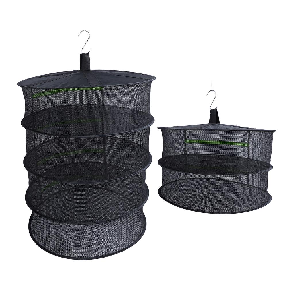 Herb Drying Rack with Zipper Opening Multi Layer Multipurpose Hanging Plant Dryer Net for Grow Tents