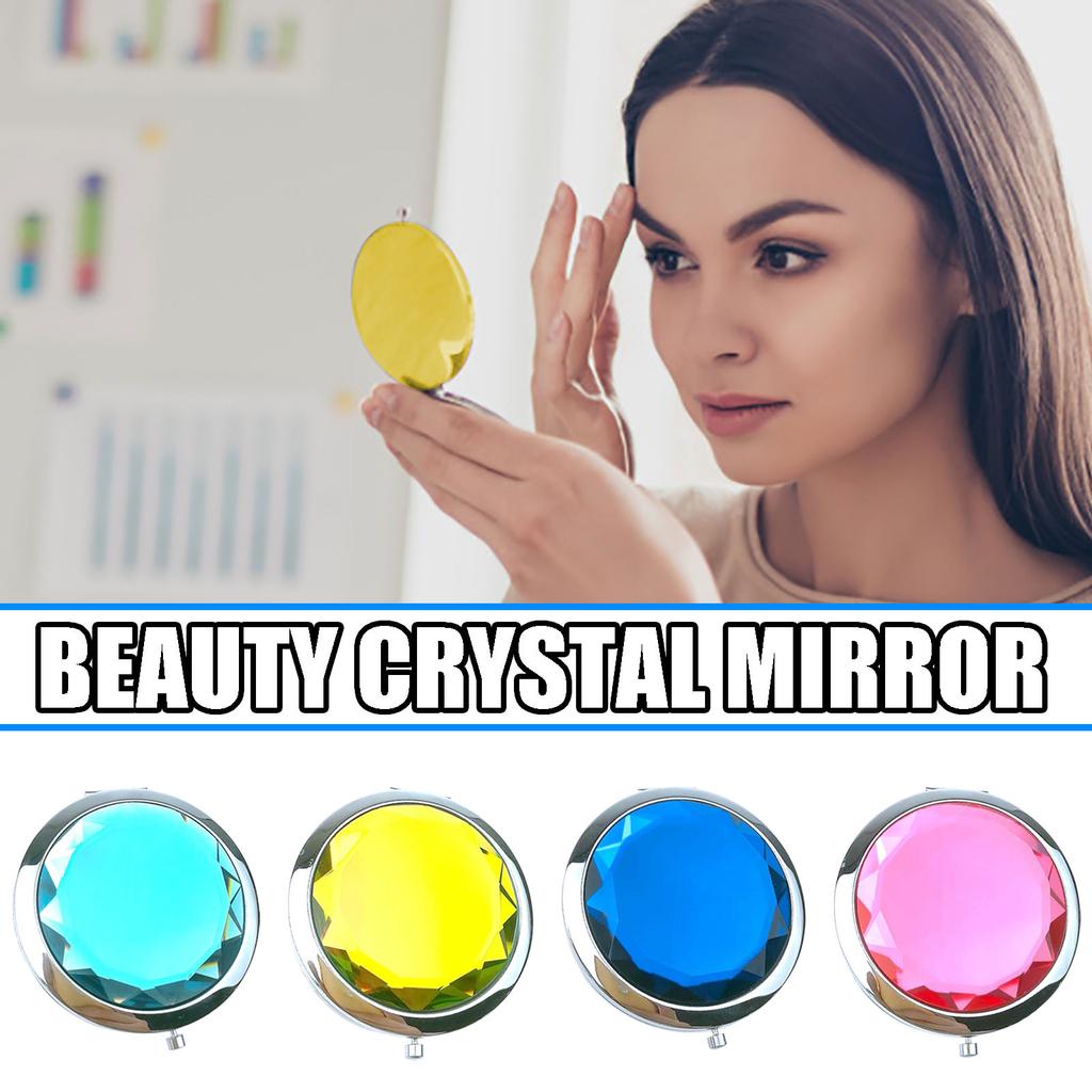 Buy Crystal Plane Mirror Beauty Makeup Carry Home Travel Plane Mirror Mirror at affordable