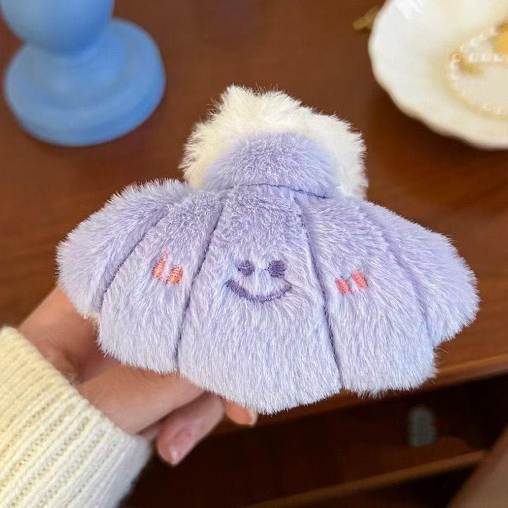

Plush Plush Hair Clip Marine Animal Shell Grab Claw Clip Sweet Shell Hair Claws Women чорний