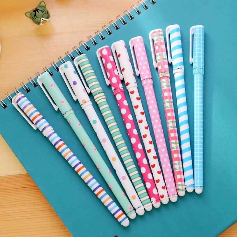 10pcs / Pack  0.38mm Korean  Gel Pens   School Stationery Office Lovely Flora