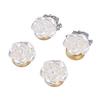 4 Pezzi Copri Bottoni Rosa Bianco Elegante Raffinato Fiore di Strass Staccabile Copri Bottoni per Artigianato Cucito Abbigliamento