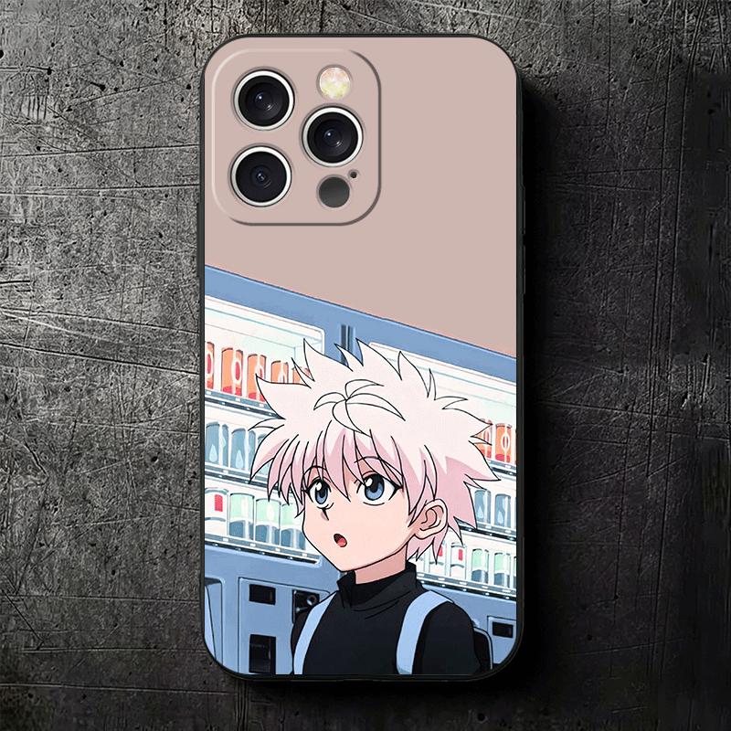 Hunter X-Hunters Cute Soft Phone Case for iPhone 16 16E 17 Air 15 Pro Max 14 Plus 13 Mini 11 12 7 Black Cover Back Shell