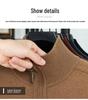 510g Semi-Worsted Thick 100% Wool Half-Zip Stand Collar Men's Sweater for Autumn 2025