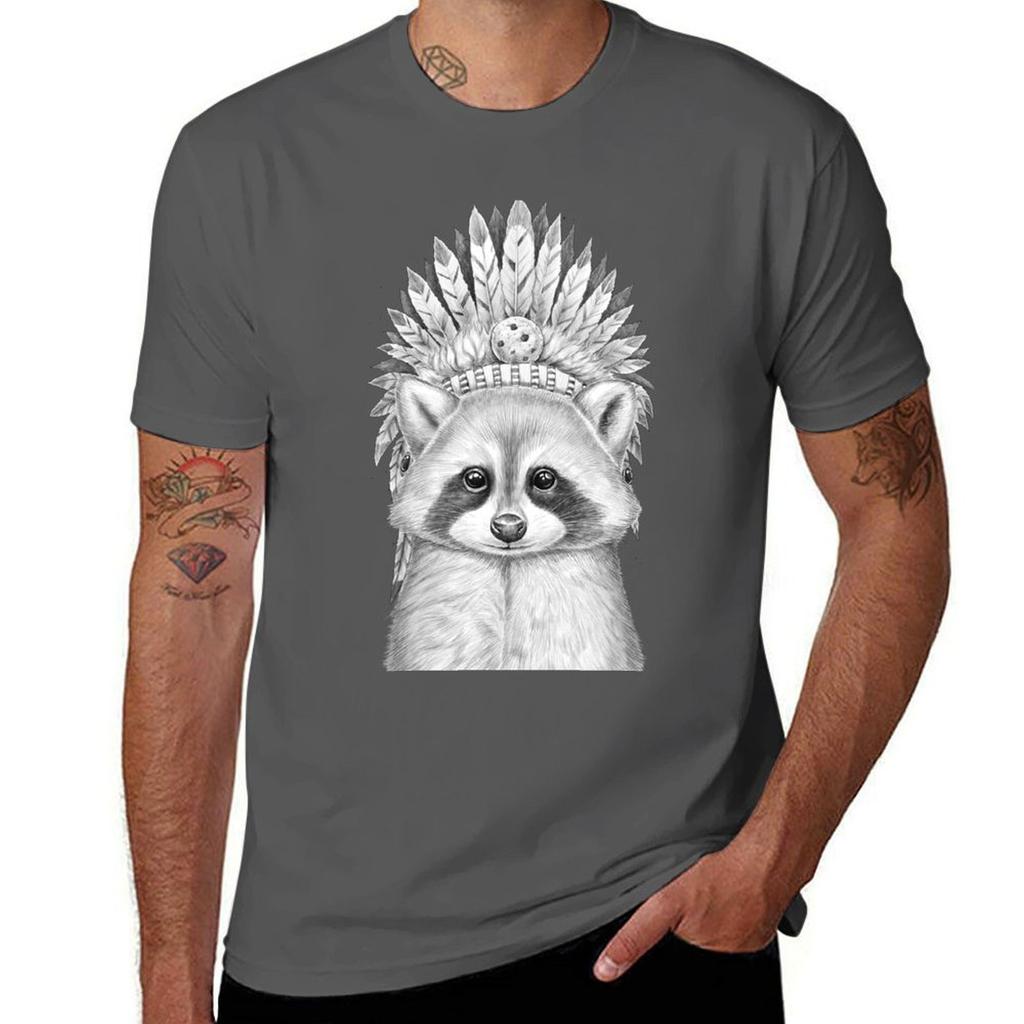 Raccoon apache TShirt Plus Size Solid Color TShirt