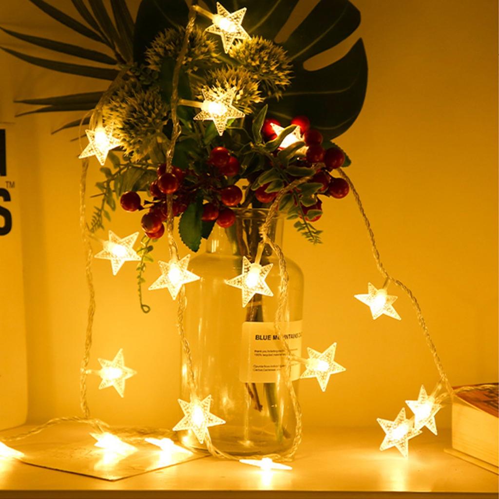 Star Shape String Lights Party Wedding Christmas Room Curtain Light Decoration