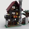 Non-Toxic Moc Medieval Small House Particle Intelligent Assembly Building Blocks Toy Pendulum With Printed Components