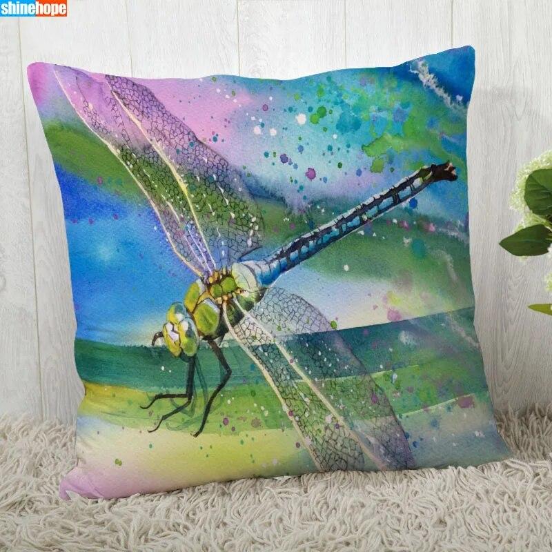 Dragonfly Pillowcase  Modern Home Living Room Decoration
