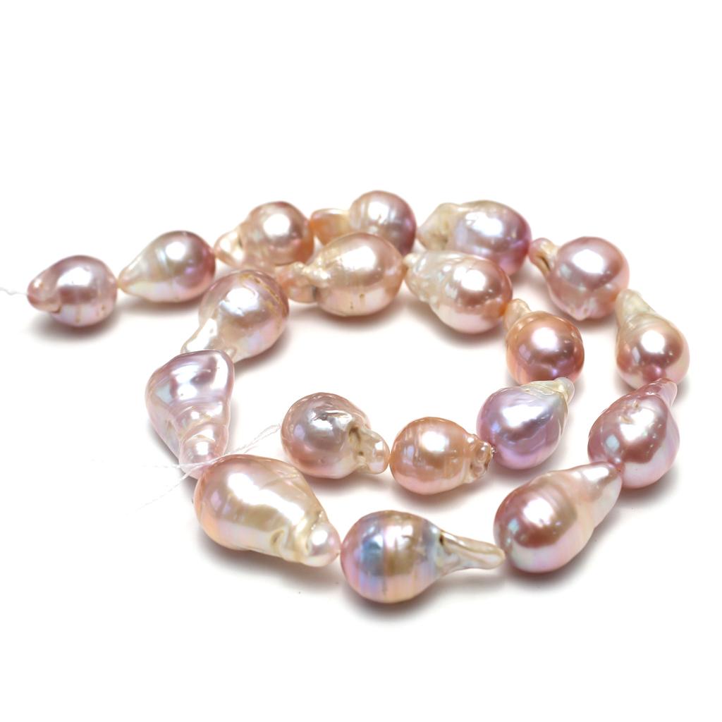 1String, Luxury Natural Shell Mother of Pearl Beads, 12-15mm, Baroque Irregular Loose Spacer Beads for Jewelry Making DIY, Women Wedding Crafts 36cm