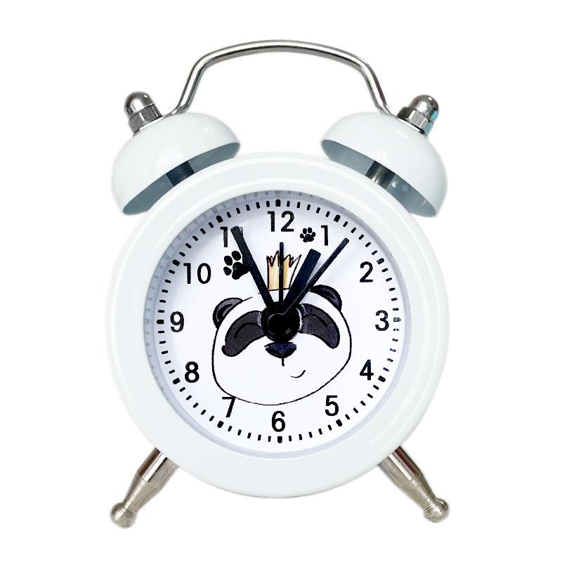 Mini Metal Alarm Clock Cute Creative Student Children's Small Alarm Clock Exchangeable Clock Face