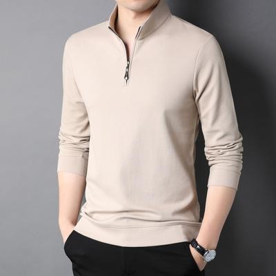 Herren Herbst Slim Sweatshirt Halber Reißverschluss Einfarbig Lässig Herrenbekleidung